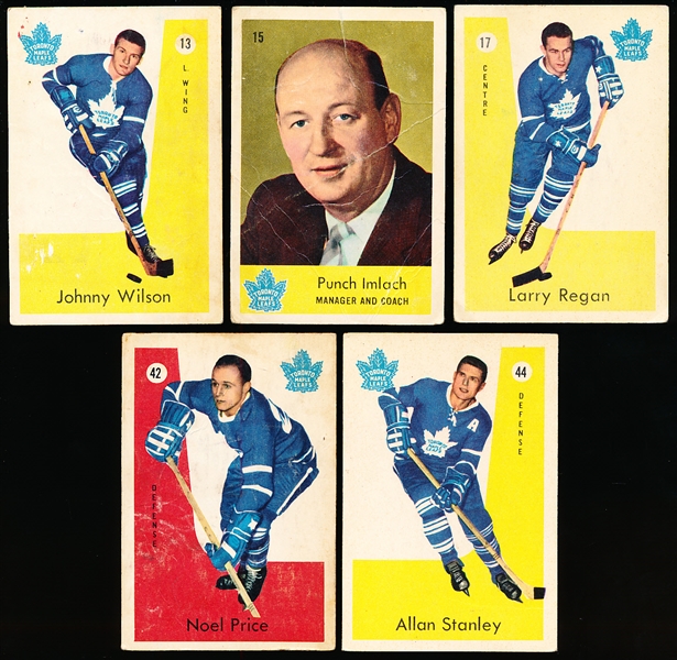 1959-60 Parkhurst Hockey- Toronto Maple Leafs- 5 Diff.
