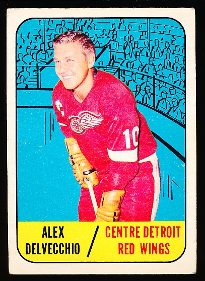 1967-68 Topps Hockey- #51 Alex Delvecchio, Red Wings