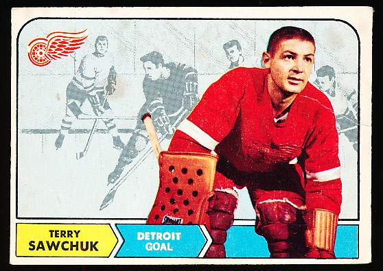1968-69 O-Pee-Chee Hockey- #34 Terry Sawchuk, Red Wings