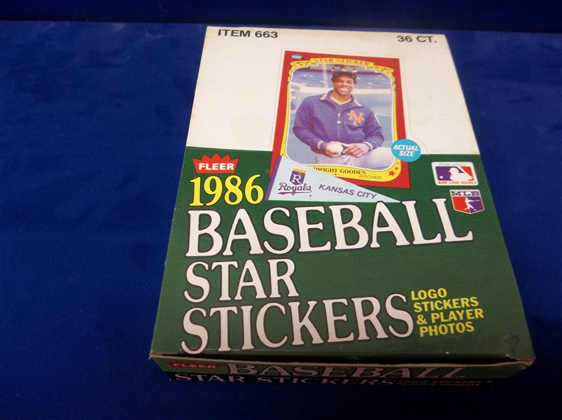 1986 Fleer Baseball Star Stickers- 1 Unopened Box