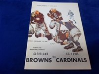 November 13, 1960 St. Louis Cardinals @ Cleveland Browns NFL Program