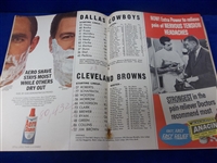 October 17, 1965 Dallas Cowboys @ Cleveland Browns NFL Program