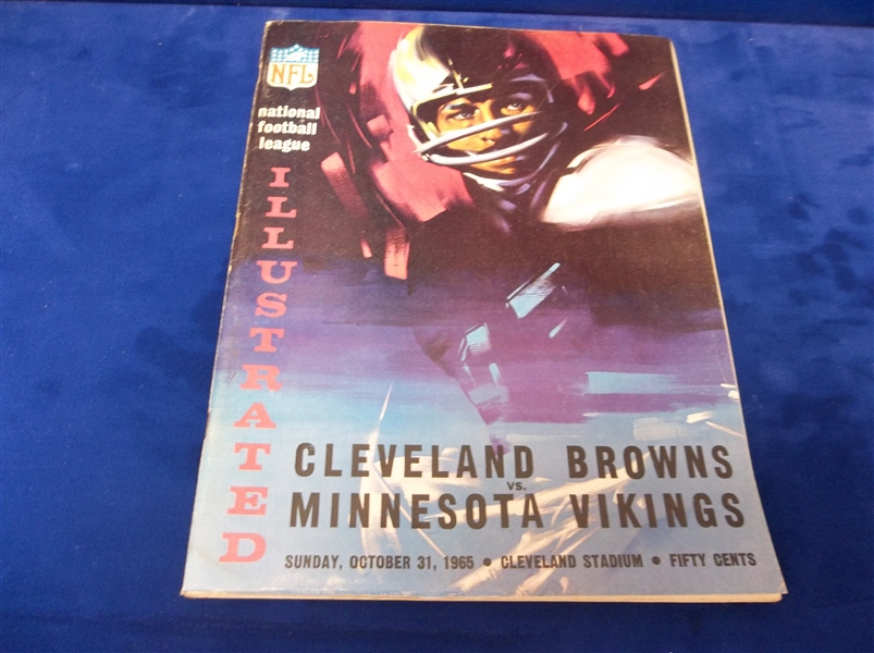 October 31, 1965 Minnesota Vikings @ Cleveland Browns NFL Program