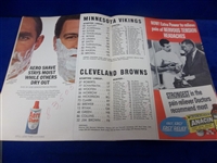 October 31, 1965 Minnesota Vikings @ Cleveland Browns NFL Program