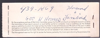 December 5, 1965 Washington Redskins @ Cleveland Browns Ticket Stub- Jim Brown’s Last Home Game!