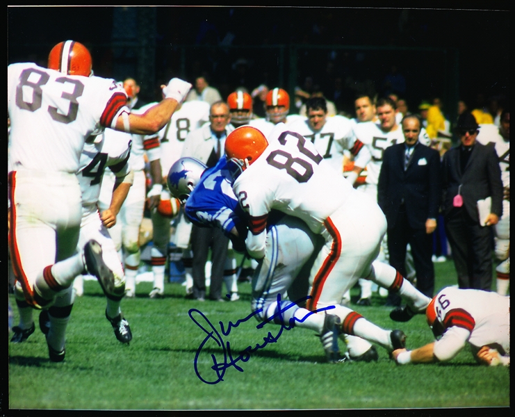 Autographed Jim Houston Cleveland Browns NFL Color 8” x 10” Photo