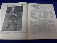 1948-49 Philadelphia Rockets @ Hershey Bears AHL Program
