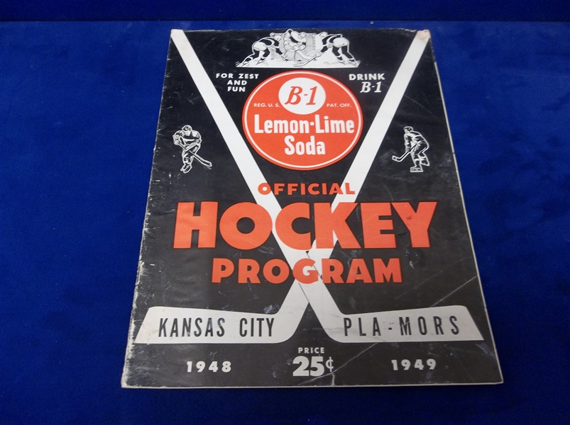 1948-49 Minneapolis Millers @ Kansas City Pla-Mors USHL Program