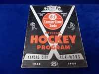 1948-49 Minneapolis Millers @ Kansas City Pla-Mors USHL Program