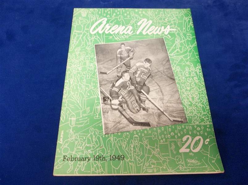 February 19, 1949 Providence Reds @ Philadelphia Rockets AHL Program