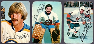 1976-77 Topps Hockey “Glossy Inserts”- 3 Diff. Wrong Backs