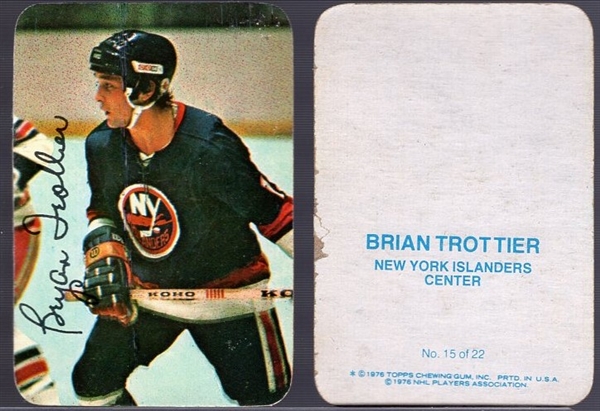 1976-77 Topps Hockey “Glossy Inserts” #15 Brian Trottier- 7 Cards