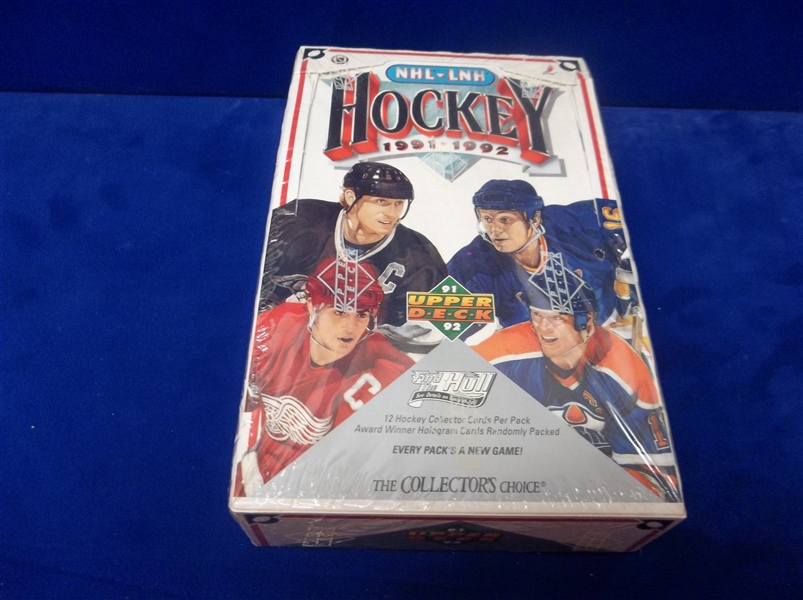 1991-92 Upper Deck Hockey Series 1 Wax Box