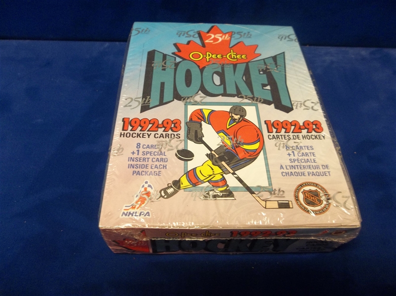 1992-93 O-Pee-Chee Hockey- 1 Factory Sealed Wax Box