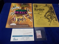 Feb. 19-March 2, 1969 Houston Livestock Show and Rodeo Program & Ticket Stub/ Envelope for Opening Night