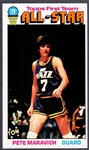 1976-77 Topps Bskbl. #130 Pete Maravich AS, Jazz