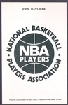 1973-74 NBA Players Assn. Postcards- John Havlicek, Celtics