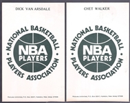 1973-74 NBA Players Assn. Postcards- 2 Diff. SP