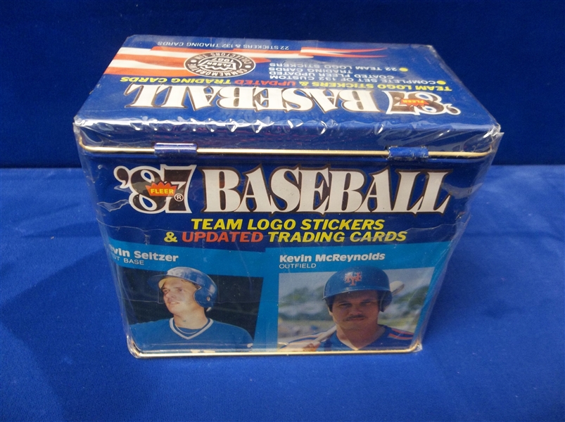 1987 Fleer Glossy Traded Bsbl.- 1 Factory Sealed Tin Set of 132 Cards