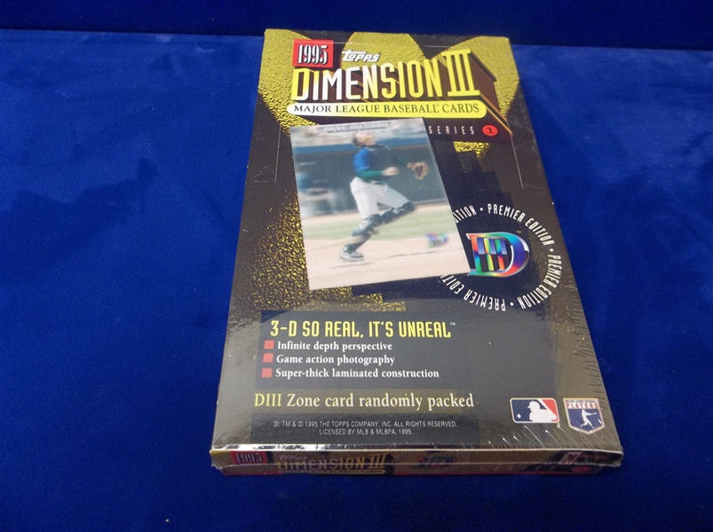 1995 Topps Dimension III Bsbl.- 1 Unopened Series 1 Box