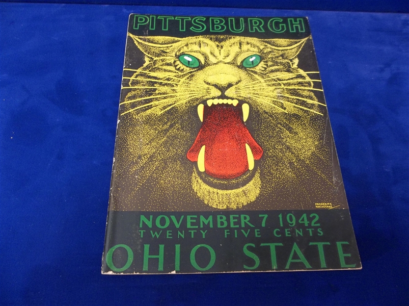 November 7, 1942 Pittsburgh @ Ohio State NCAA Ftbl. Program