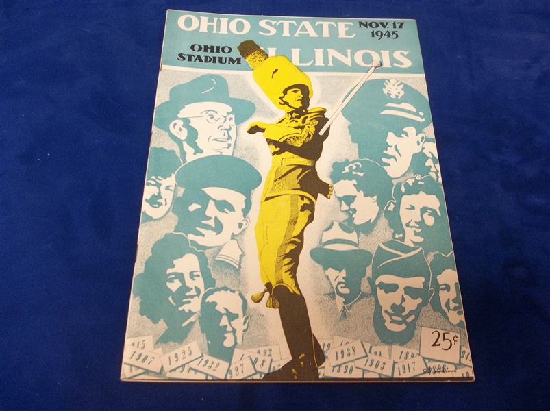 November 17, 1945 Illinois @ Ohio State NCAA Ftbl. Program