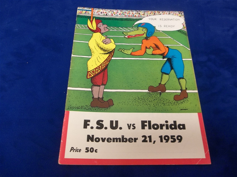 November 21, 1959 Florida State @ Florida NCAA Ftbl. Program
