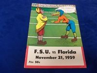November 21, 1959 Florida State @ Florida NCAA Ftbl. Program
