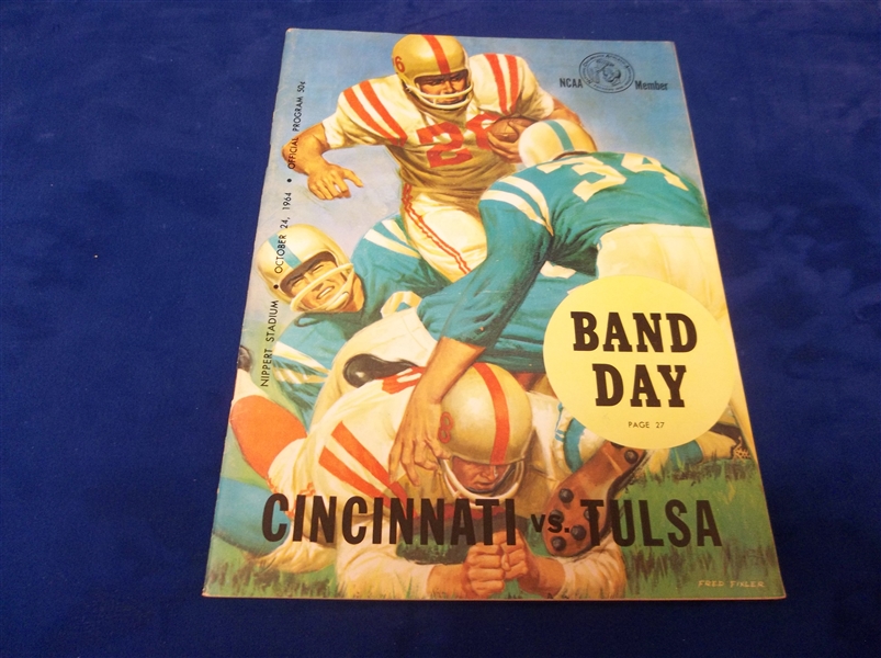 October 24, 1964 Tulsa @ Cincinnati NCAA Ftbl. Program