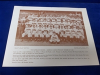 1948? Baseball Magazine Cleveland Indians MLB “A. L. Pennant Winners” Sepia 8 ½” x 10 15/16” Team Picture