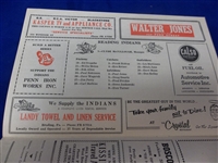 1958 Allentown Red Sox @ Reading Indians MiLB Eastern League Program/ Scorecard