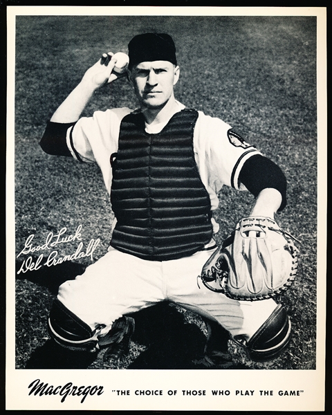 1950’s-60’s MacGregor Advisory Photo- Del Crandall, Milwaukee Braves MLB B/W 8” x 10” Photo