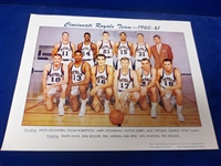 1960-61 Cincinnati Royals NBA Color 8 ½” x 11” Team Picture- Oscar Robertson Rookie Year!