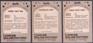 1971 Fleer Cocoa Puffs Harlem Globetrotters Bskbl.- 19 Diff. Cards