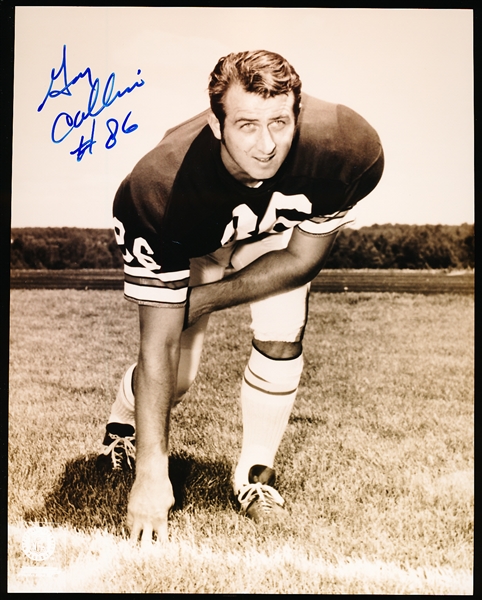 Autographed Gary Collins Cleveland Browns NFL B/W 8” x 10” Photo