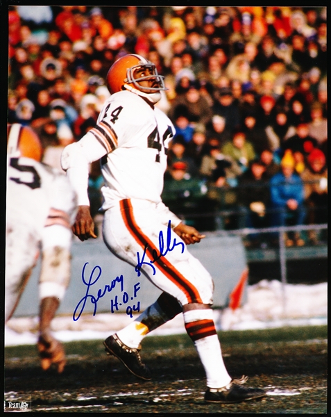 Autographed Leroy Kelly Cleveland Browns NFL Color 8” x 10” Photo