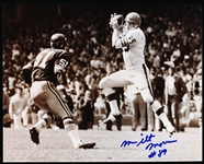 Autographed Milt Morin Cleveland Browns NFL B/W 8” x 10” Photo