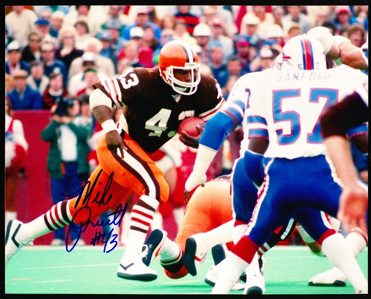 Autographed Mike Pruitt Cleveland Browns NFL Color 8” x 10” Horizontal Photo