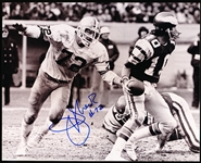 Autographed Jerry Sherk Cleveland Browns NFL B/W 8” x 10”  Horizontal Photo