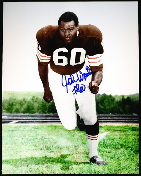 Autographed John Wooten Cleveland Browns NFL Color 8” x 10” Photo