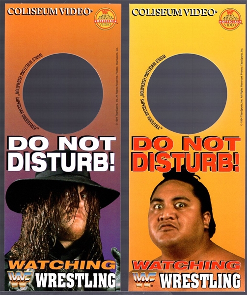1994 Coliseum Video/ WWF “Doorknob Hangers”- 4 Diff.