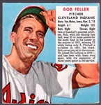 1952 Red Man Tobacco Bb- Bob Feller, Cleveland- No Tab- March expiration back