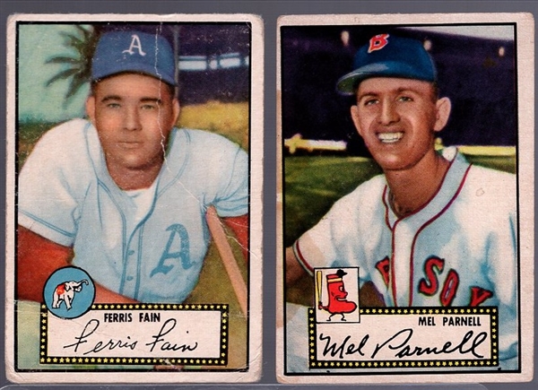 1952 Topps Baseball- 2 Diff Black Backs
