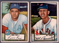 1952 Topps Baseball- 2 Diff Black Backs