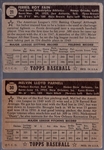 1952 Topps Baseball- 2 Diff Black Backs