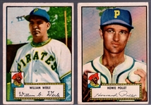 1952 Topps Baseball- 2 Diff Red Backs