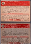 1952 Topps Baseball- 2 Diff
