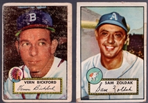 1952 Topps Bb- 2 Diff