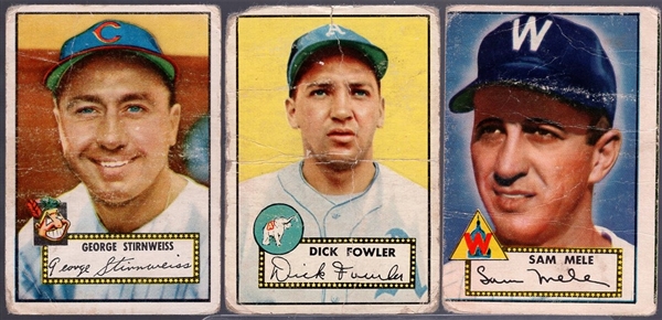 1952 Topps Bb- 3 Diff