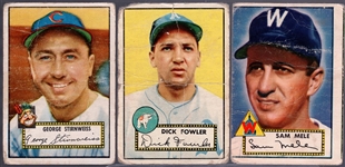 1952 Topps Bb- 3 Diff